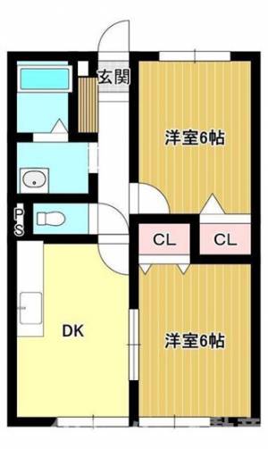 ニューホライズンⅡ ２０１の間取り画像