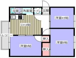 ニューホライズン会館南 ２０１の間取り画像