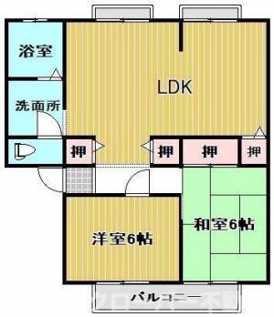 サンビレッジ六番街Ａ～Ｄ棟 Ａ１０１の間取り画像