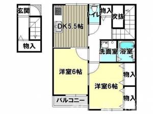 サンハイツ原田 ２０５の間取り画像