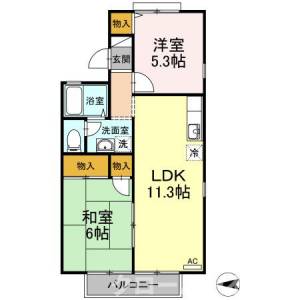 ドミール タキグチ 203の間取り画像