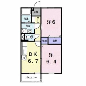 ニューハイツ前田　Ｂ 101の間取り画像