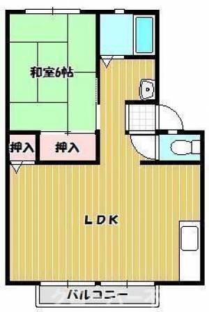 サンビレッジ弐番街Ｃ棟 １０２の間取り画像