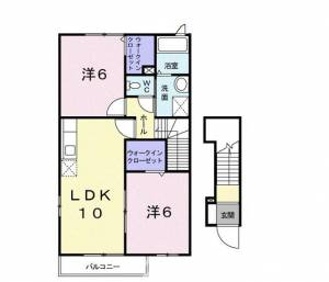 福島コーポラスⅢ 201の間取り画像