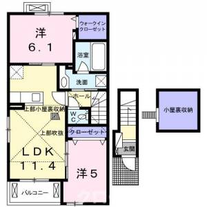 クラール宇多津Ａ 201の間取り画像