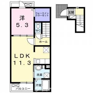 ハイツ　ＨＡＹＡＳＨＩ　１ 202の間取り画像