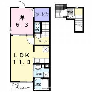 ハイツ　ＨＡＹＡＳＨＩ　１ 204の間取り画像