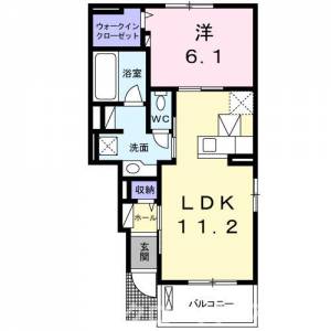 カーサ　ＨＡＭＡＤＡ　Ⅱ 103の間取り画像