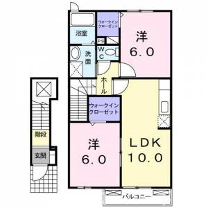 シンフォニーＦ　Ⅰ 202の間取り画像