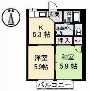 アーバンライフA棟 102号室の間取り画像