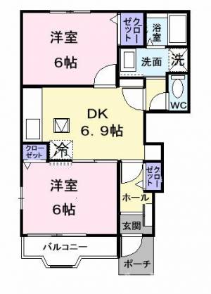 サン・フィールドＢ 101の間取り画像