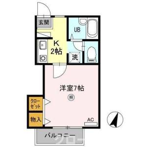 リバーハイツＫ 102の間取り画像