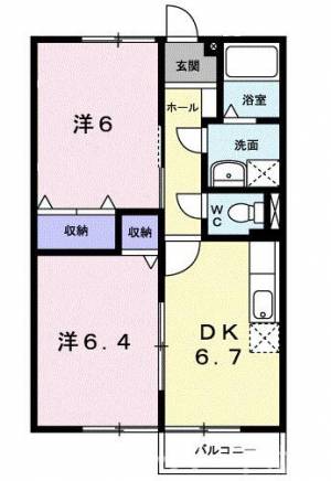 サニーハイム江尻 104の間取り画像