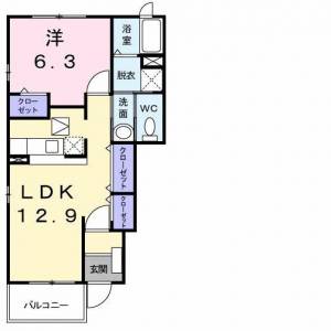 ガレリア２０　Ⅰ 101の間取り画像