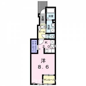 ル・クール　Ⅱ 101の間取り画像