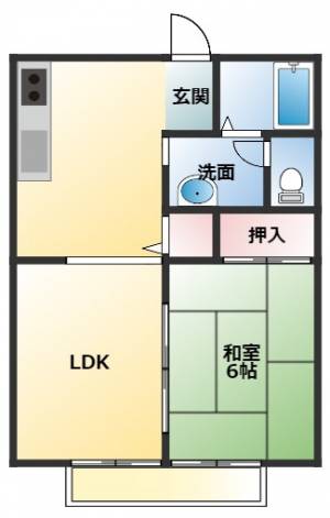 グリーンタウン２号 ２０２の間取り画像