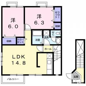 ラフィネ・Ｓ　Ａ 201の間取り画像