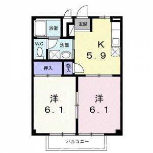 フォブール雅 201の間取り画像