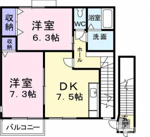 カンフォタブル　クォーター 201の間取り画像