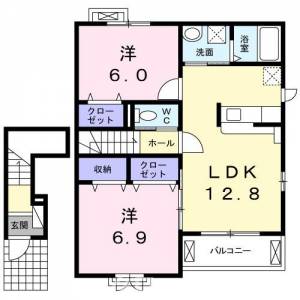 ヴァンソワール 204の間取り画像