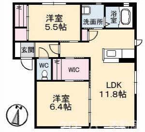 フルーツランド A棟 101号室の間取り画像