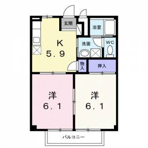 フォブール雅 202の間取り画像