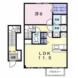 シャン・ミリュー　ⅠＢ 203の間取り画像