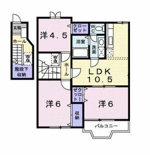 ポラリス三条Ｂ 202の間取り画像