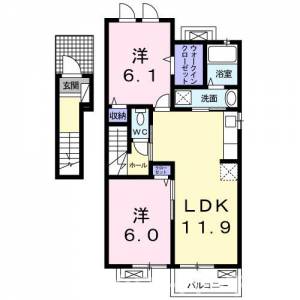 シエルメゾン 201の間取り画像