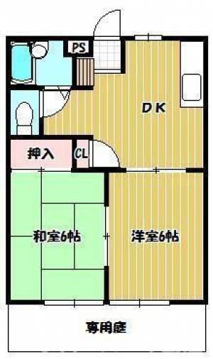 フォブール郡家 １０４の間取り画像