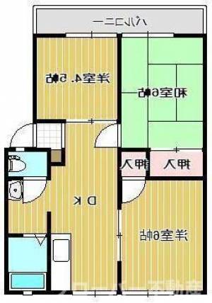 ダイヤハイツ ２０５の間取り画像