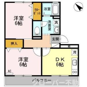 コウジィーコート前川 305の間取り画像