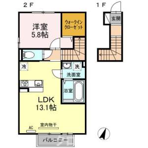 ミルキークォーツ 206の間取り画像