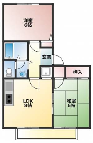 サンパークB 202の間取り画像