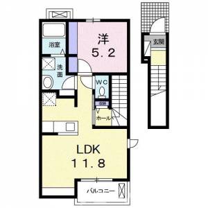 ドゥース　レシ　Ｂ 201の間取り画像