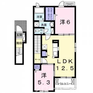 マ・メゾン柞原Ⅲ 201の間取り画像