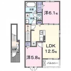 ウエスト　ディオス　Ⅳ 204の間取り画像