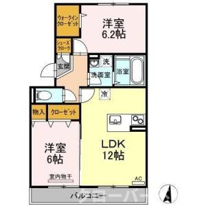 セジュール田村 203の間取り画像