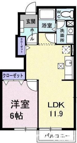 サニー・エクセレント　Ａ 102の間取り画像