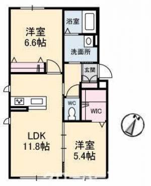 シャーメゾン城西 203号室の間取り画像