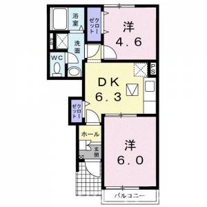 セナ　アイランド　Ｂ 103の間取り画像