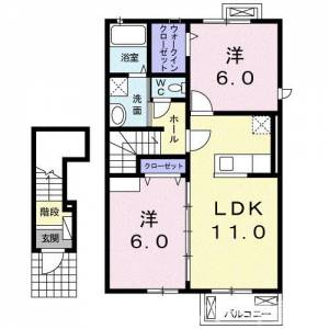 グランエスペランサⅢＡ 203の間取り画像