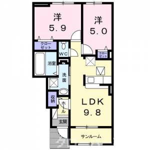 ルーチェⅡ 104の間取り画像