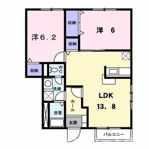 ノースターンパレス　Ｂ 103の間取り画像