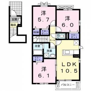 ヌーベル・シャトウＧ 201の間取り画像