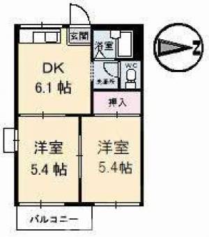 ファミール仁井田 107号室の間取り画像