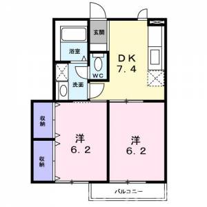 サニーハイツ　Ｂ 103の間取り画像