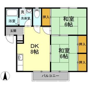 サンハイツ A棟 105の間取り画像