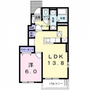 メゾン峰風Ⅰ 101の間取り画像