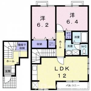 サンライズ・ｋ　Ｃ棟 203の間取り画像